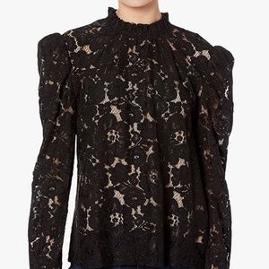 Wayf black lace top